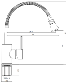 Смеситель для кухни ESKO Kitchen KF519 хром